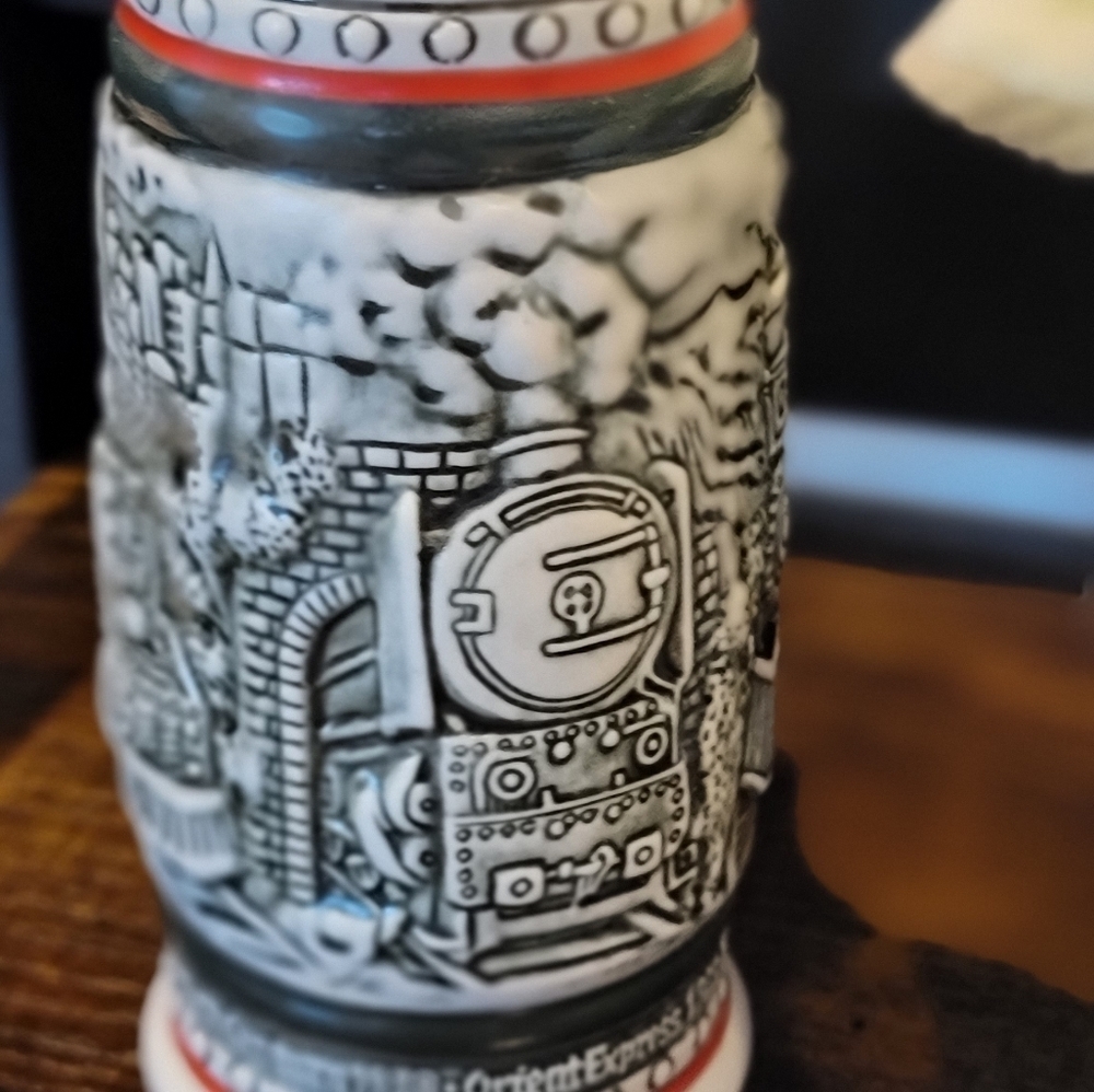 Avon 1985 Vintage Iron Horse Train Miniature Beer Stein Ceramarte Brazil mug - Picture 8 of 9